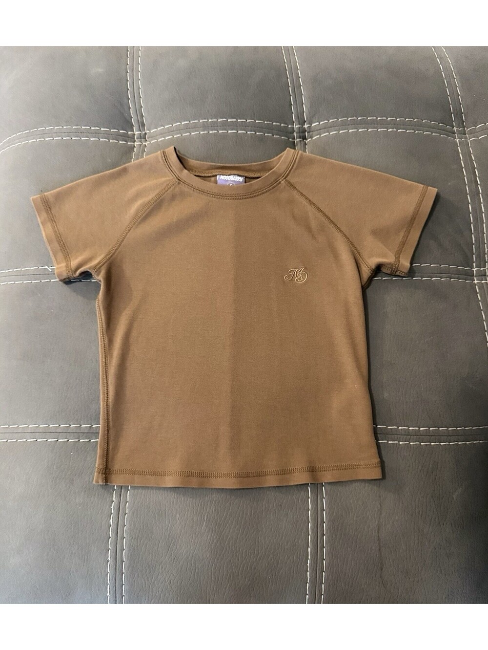 Moodberry Brown Athletic Short Sleeve Performance Top Women’s Small S
